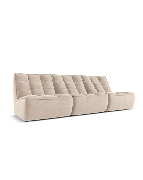 Canapé Modulaire Moni 3 Places beige - 249x97x91 cm