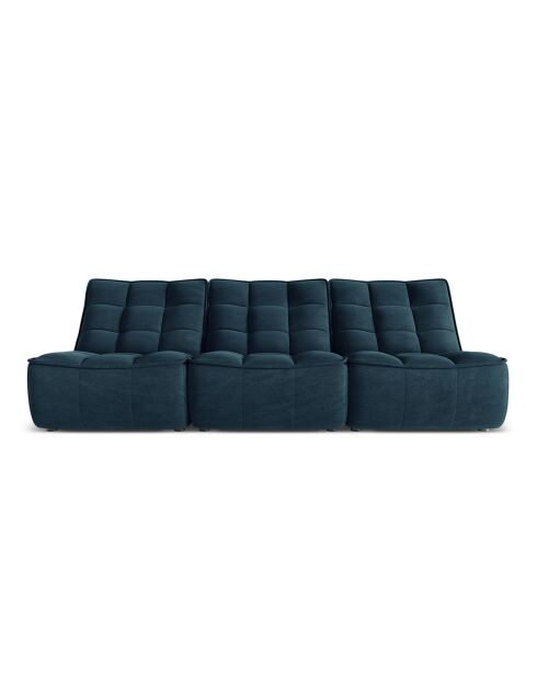 Canapé Modulaire Moni 3 Places bleu - 249x97x91 cm