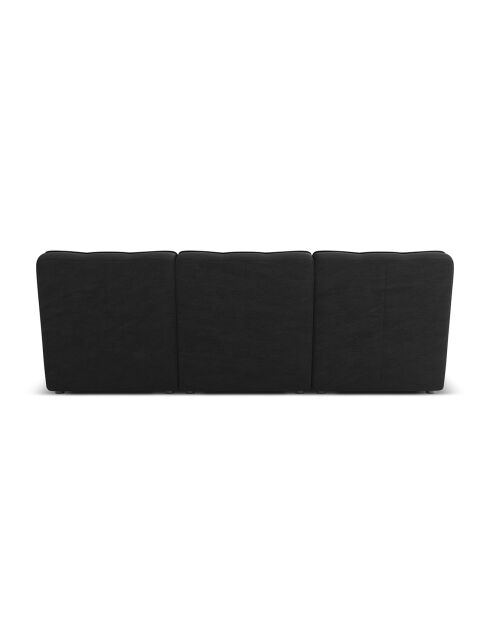 Canapé Modulaire Moni 3 Places noir - 249x97x91 cm