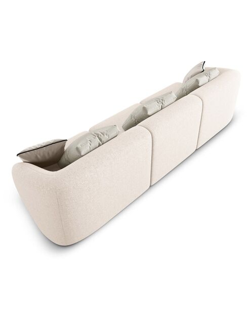 Canapé Modulaire Chiara 3 Places beige clair - 259x85x74 cm