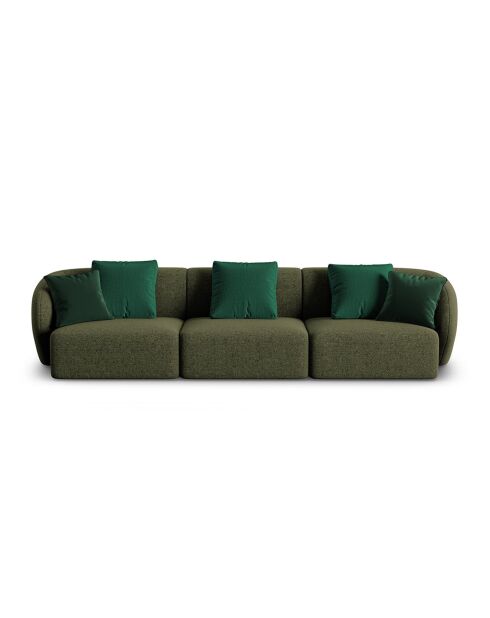 Canapé Modulaire Chiara 3 Places vert - 259x85x74 cm