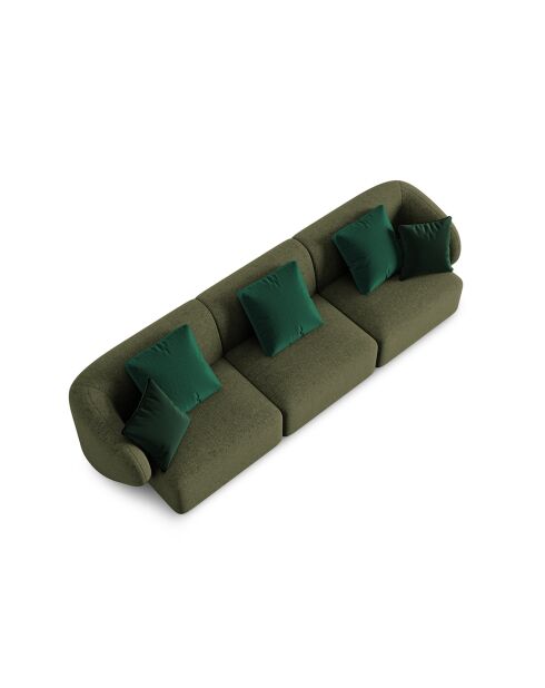 Canapé Modulaire Chiara 3 Places vert - 259x85x74 cm