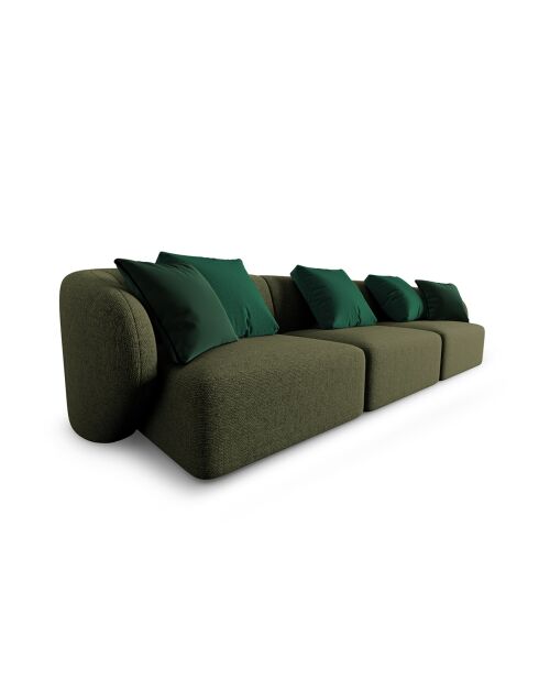 Canapé Modulaire Chiara 3 Places vert - 259x85x74 cm