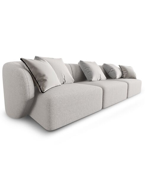 Canapé Modulaire Chiara 3 Places gris - 259x85x74 cm