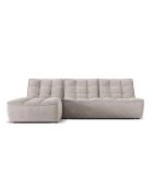 Canapé d'angle Gauche Modulaire Moni 4 Places gris clair - 246x172x91 cm