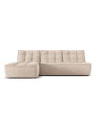 Canapé d'angle Gauche Modulaire Moni 4 Places beige - 246x172x91 cm