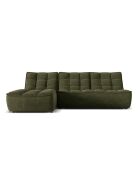 Canapé d'angle Gauche Modulaire Moni 4 Places vert - 246x172x91 cm