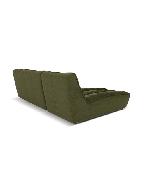 Canapé d'angle Gauche Modulaire Moni 4 Places vert - 246x172x91 cm