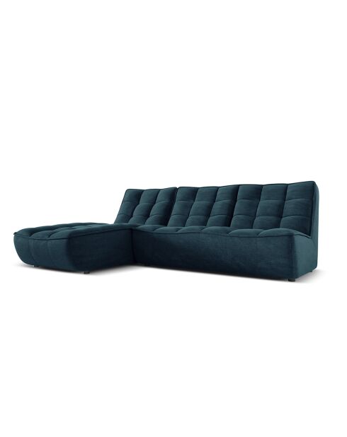 Canapé d'angle Gauche Modulaire Moni 4 Places bleu - 246x172x91 cm
