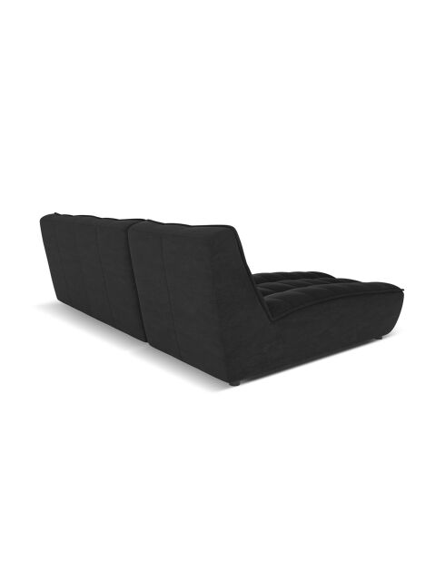Canapé d'angle Gauche Modulaire Moni 4 Places noir - 246x172x91 cm