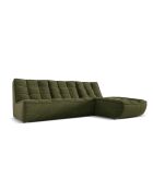 Canapé d'angle Droit Modulaire Moni 4 Places vert - 246x172x91 cm