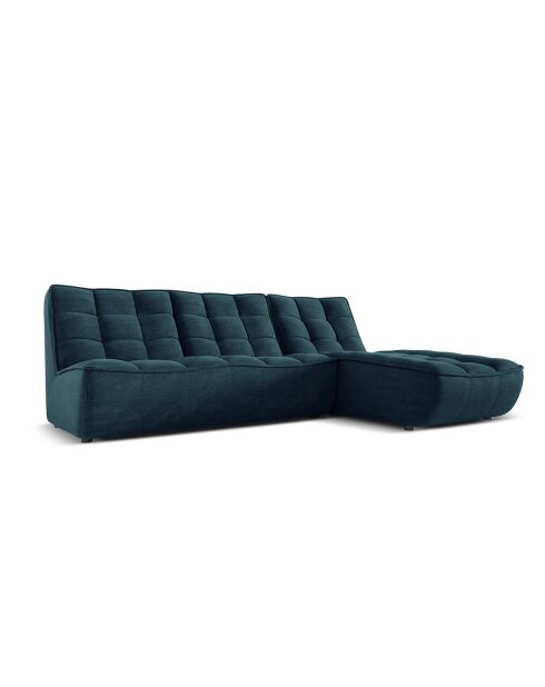 Canapé d'angle Droit Modulaire Moni 4 Places bleu - 246x172x91 cm