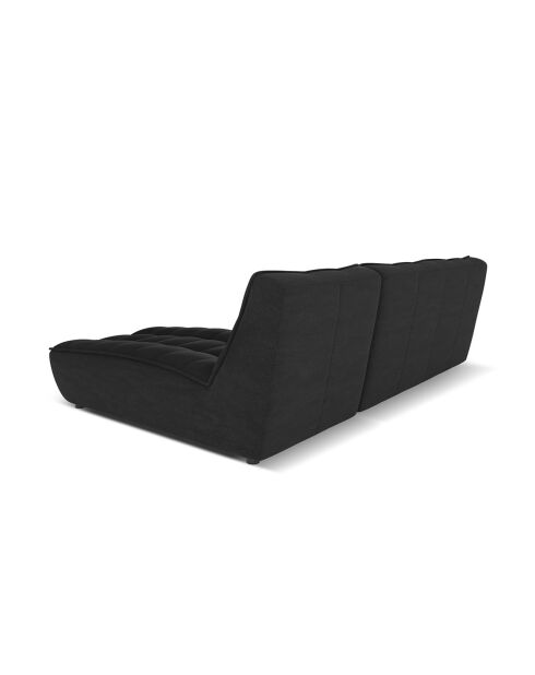 Canapé d'angle Droit Modulaire Moni 4 Places noir - 246x172x91 cm