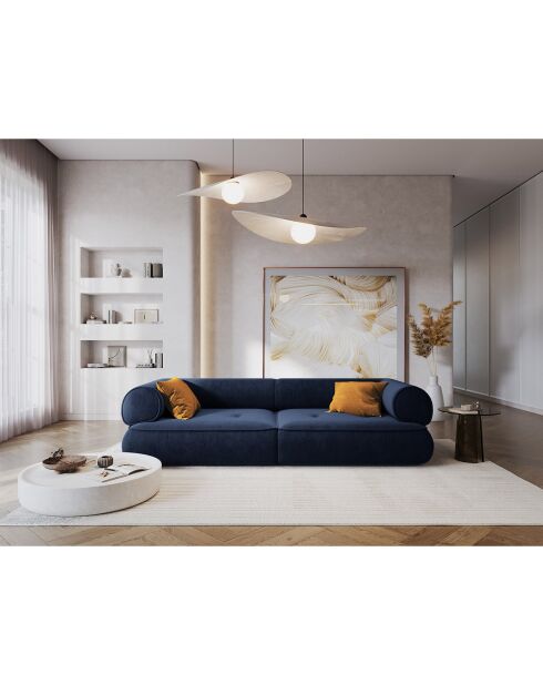 Canapé Modulaire Lily 3 Places bleu marine - 234x105x74 cm