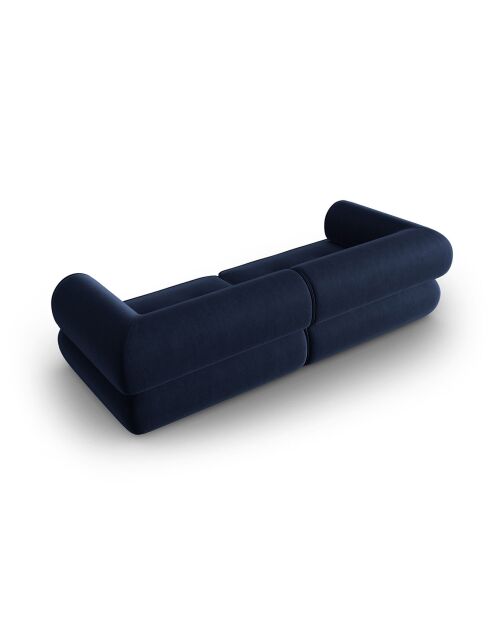 Canapé Modulaire Lily 3 Places bleu marine - 234x105x74 cm