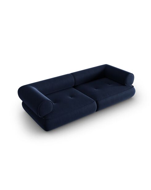 Canapé Modulaire Lily 3 Places bleu marine - 234x105x74 cm