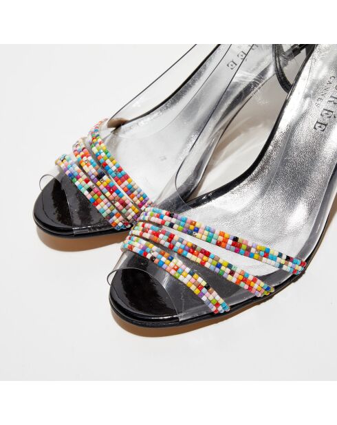 Mapoli meerkleurig/transparante slingbacks - hak van 5,5 cm