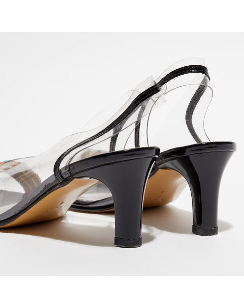 Mapoli meerkleurig/transparante slingbacks - hak van 5,5 cm