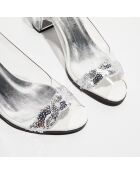 Slingbacks Media argenté/transparent - Talon 6 cm