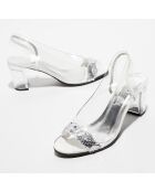 Slingbacks Media argenté/transparent - Talon 6 cm