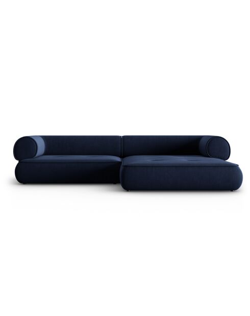 Canapé d'angle Droit Lily 4 Places bleu marine - 261x188x74 cm