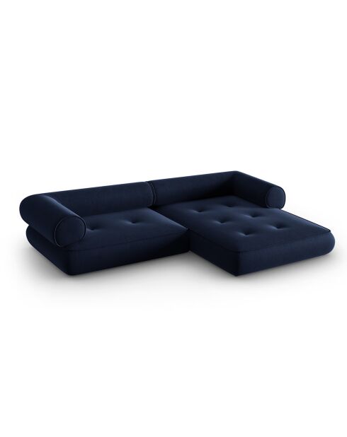 Canapé d'angle Droit Lily 4 Places bleu marine - 261x188x74 cm