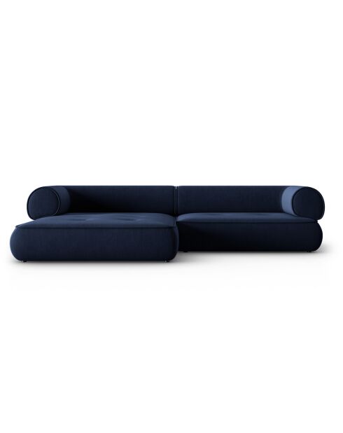 Canapé d'angle Gauche Lily 4 Places bleu marine - 261x188x74 cm