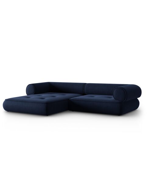 Canapé d'angle Gauche Lily 4 Places bleu marine - 261x188x74 cm