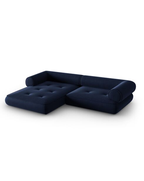 Canapé d'angle Gauche Lily 4 Places bleu marine - 261x188x74 cm