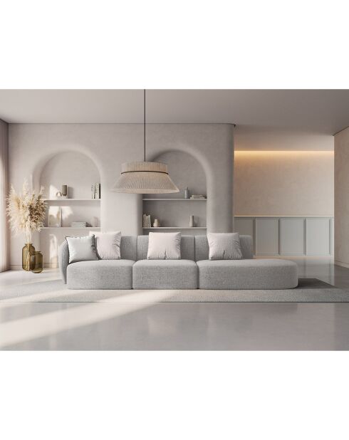Canapé Modulable Droit Chiara 4 Places gris - 302x85x74 cm