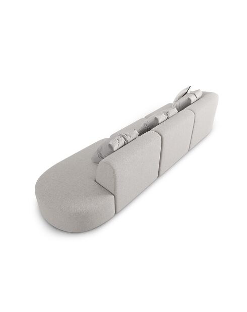 Canapé Modulable Droit Chiara 4 Places gris - 302x85x74 cm