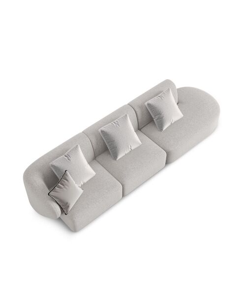 Canapé Modulable Droit Chiara 4 Places gris - 302x85x74 cm