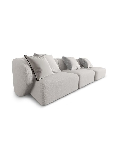 Canapé Modulable Droit Chiara 4 Places gris - 302x85x74 cm