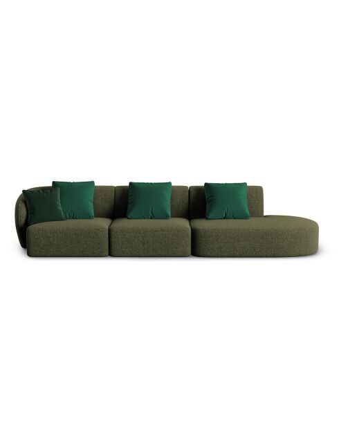 Canapé Modulable Droit Chiara 4 Places vert - 302x85x74 cm