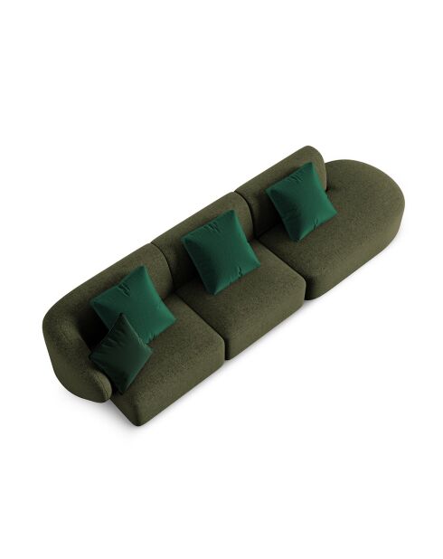 Canapé Modulable Droit Chiara 4 Places vert - 302x85x74 cm