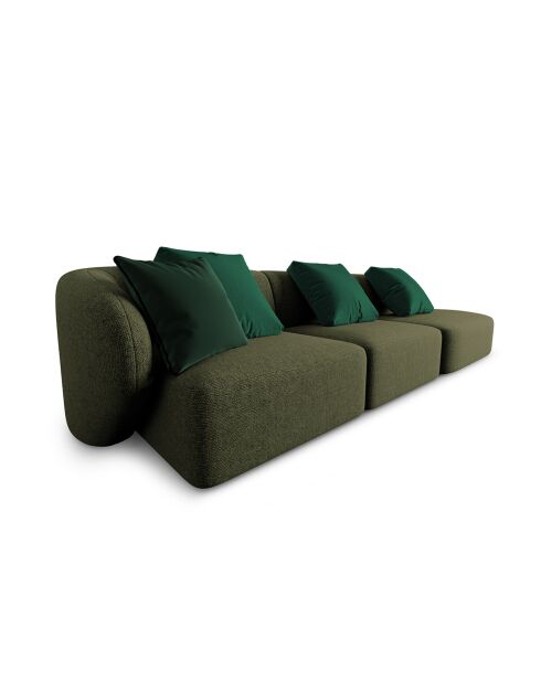 Canapé Modulable Droit Chiara 4 Places vert - 302x85x74 cm