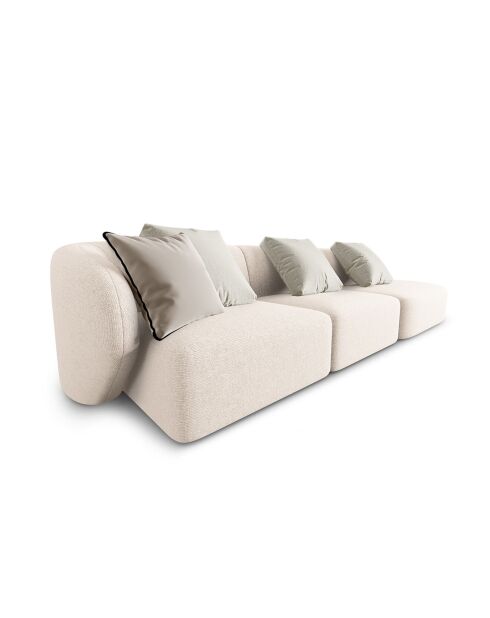 Canapé Modulable Droit Chiara 4 Places beige clair - 302x85x74 cm