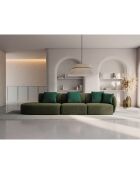 Canapé Modulable Gauche Chiara 4 Places vert - 302x85x74 cm