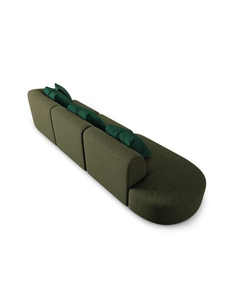 Canapé Modulable Gauche Chiara 4 Places vert - 302x85x74 cm