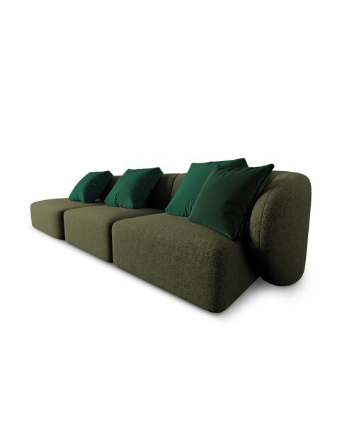 Canapé Modulable Gauche Chiara 4 Places vert - 302x85x74 cm