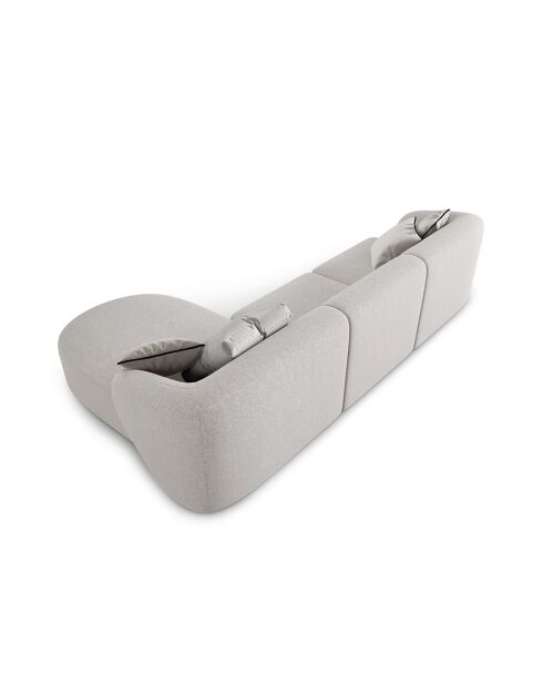 Canapé d'angle Droit Modulaire Chiara 4 Places gris - 259x155x74 cm
