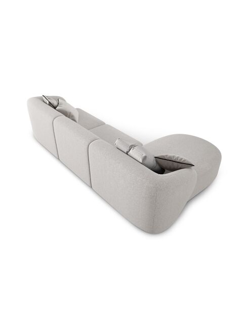 Canapé d'angle Gauche Modulaire Chiara 4 Places gris - 259x155x74 cm
