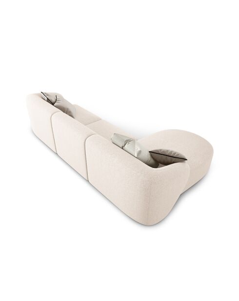 Canapé d'angle Gauche Modulaire Chiara 4 Places beige clair - 259x155x74 cm