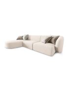 Canapé d'angle Gauche Modulaire Chiara 4 Places beige clair - 259x155x74 cm