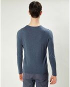 Pull Matt bleu gris/beige