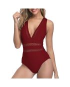 Maillot de bain 1 Pièce Asha vin rouge