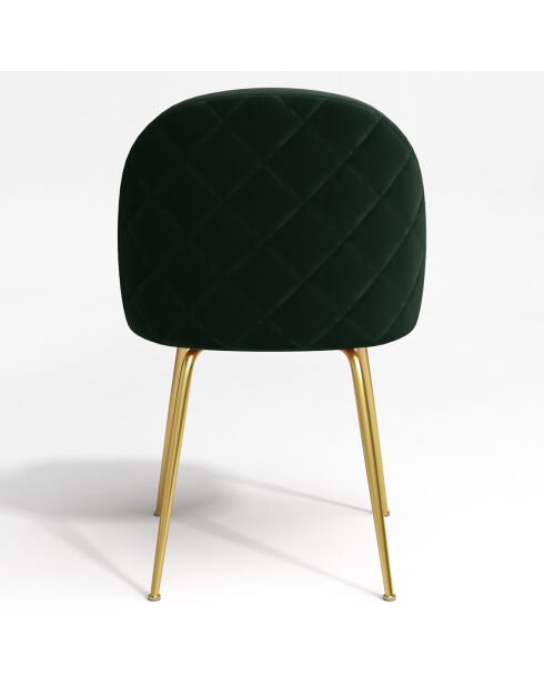 2 Chaises Ella Velours vert sapin - 77.5x50x54 cm