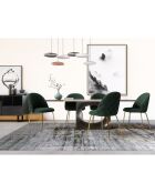 2 Chaises Ella Velours vert sapin - 77.5x50x54 cm
