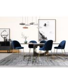 2 Chaises Ella Velours bleu nuit - 77.5x50x54 cm