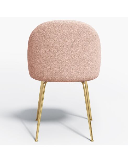 2 Chaises Ella Bouclette roses - 77.5x50x54 cm